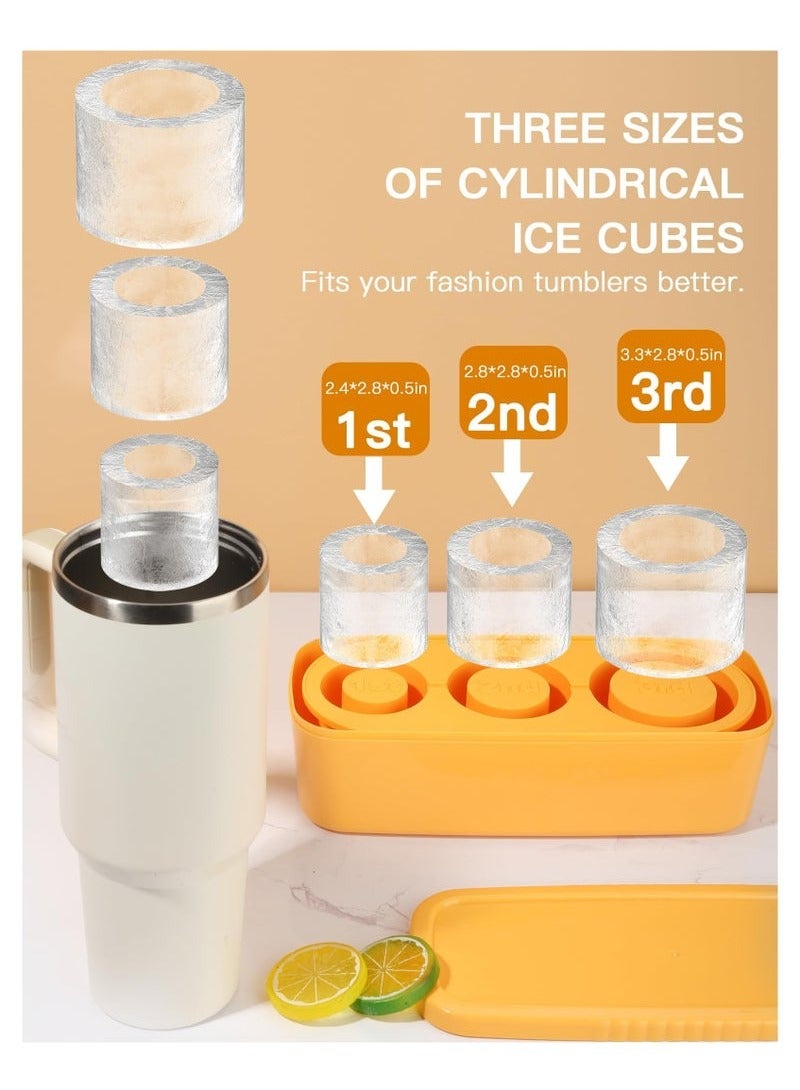 MIXDE Ice Cube Tray for Cup,Ice Mold with Lid & Bin for 30&40 oz Tumblers Accessories,Easy Release Silicone Ice Maker for Ice Drink,Juice - Image 5