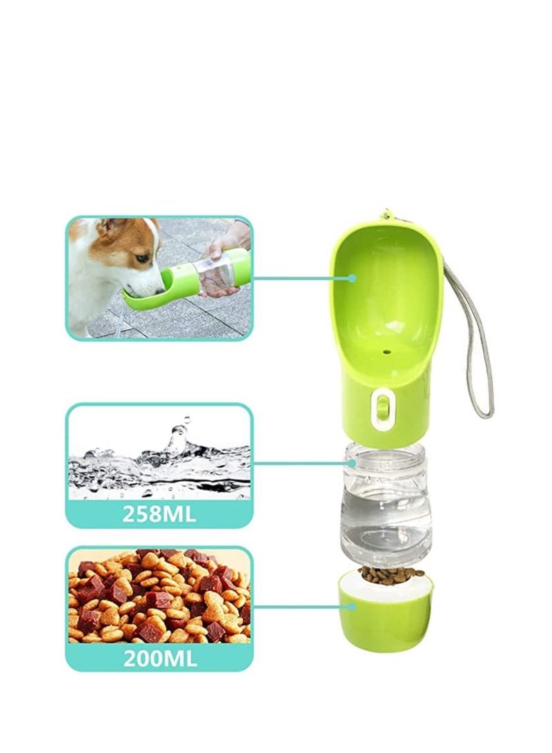 SHOWAY Multifunctional Leakproof Pet Water Bottle Green/Clear - Image 2