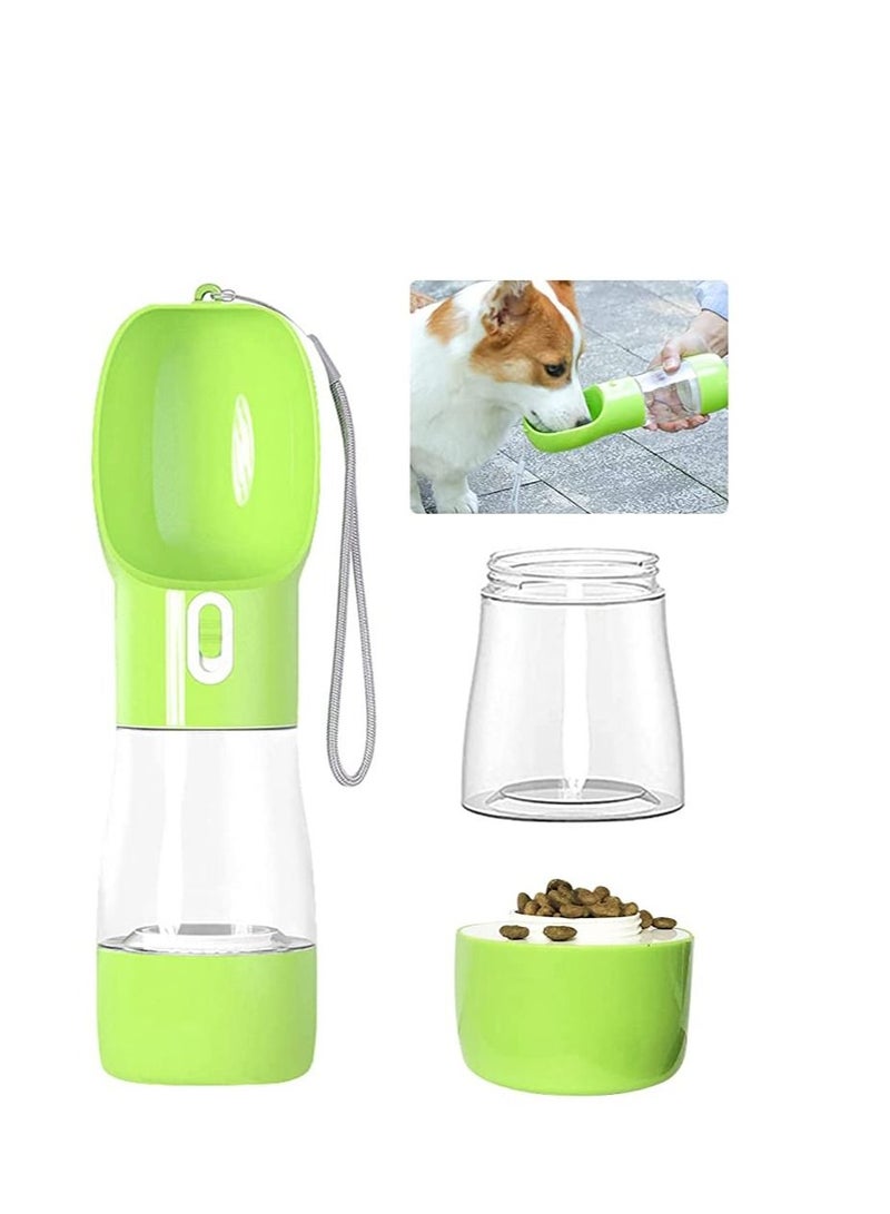 SHOWAY Multifunctional Leakproof Pet Water Bottle Green/Clear - Image 1