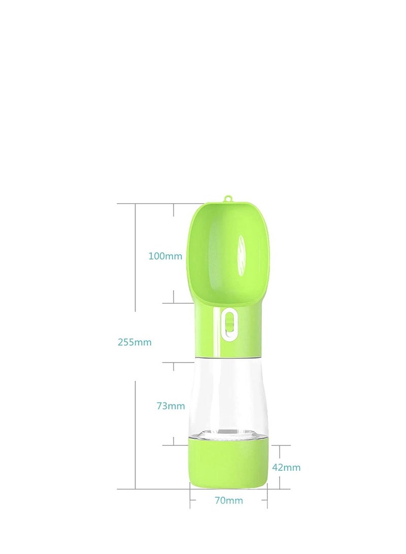 SHOWAY Multifunctional Leakproof Pet Water Bottle Green/Clear - Image 4