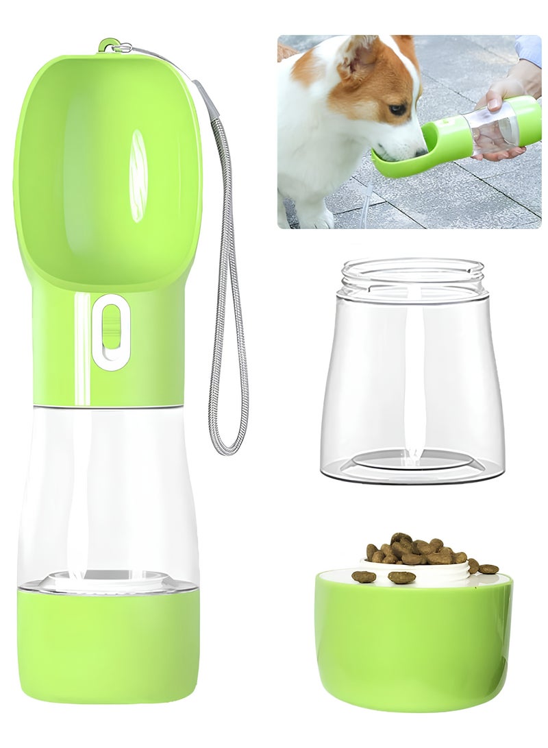 SHOWAY Dog Water Bottle Leak Proof for Puppy Pets Outdoor Walking Hiking, Travel Bottle 258ml + 200ml | Green - Image 1