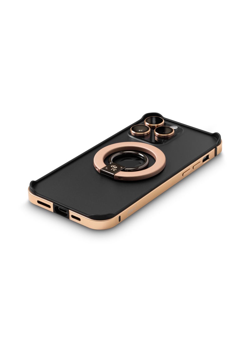 darc iPhone 14 Pro 3-in-1 Frame + Camera Protection + MagSafe Grip Gold  - Image 1