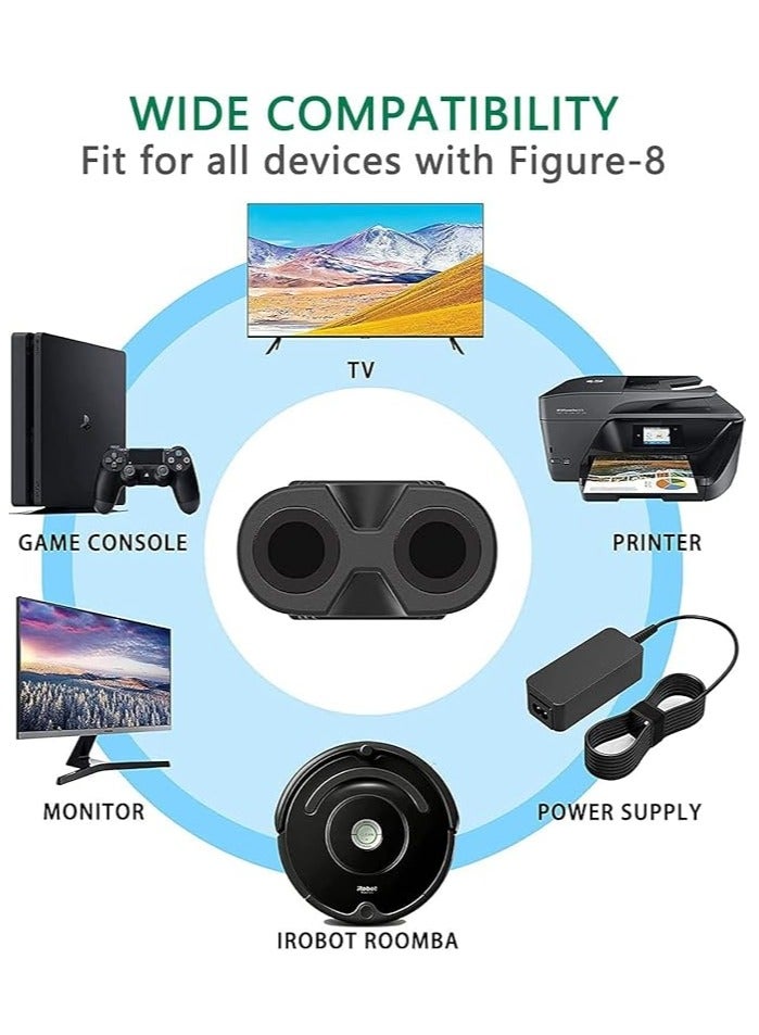 NovaTrends 2 Prong AC Power Cord Cable for Samsung LG TCL Sony TV Compatible HP Printer PS3 PS4 PS5 UK - Image 2