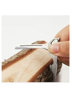 Generic 6 In 1 Keychain Outdoor Folding Mini Pocket Multitool Key Shape Bottle Opener Screwdriver Serrated Blade Survival Escape Tool  - Image 2