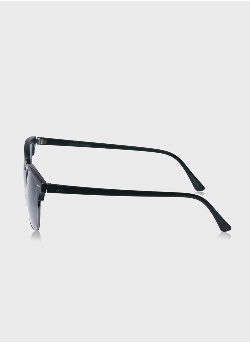 JACK & JONES Jacryder Classic Half Frame Wayfarer Sunglasses  - Image 3