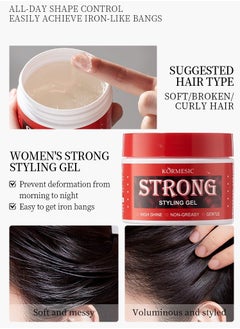 Kormesic Strong Hold Styling Gel for Women 140g - Firm & Long-Lasting  - Image 3
