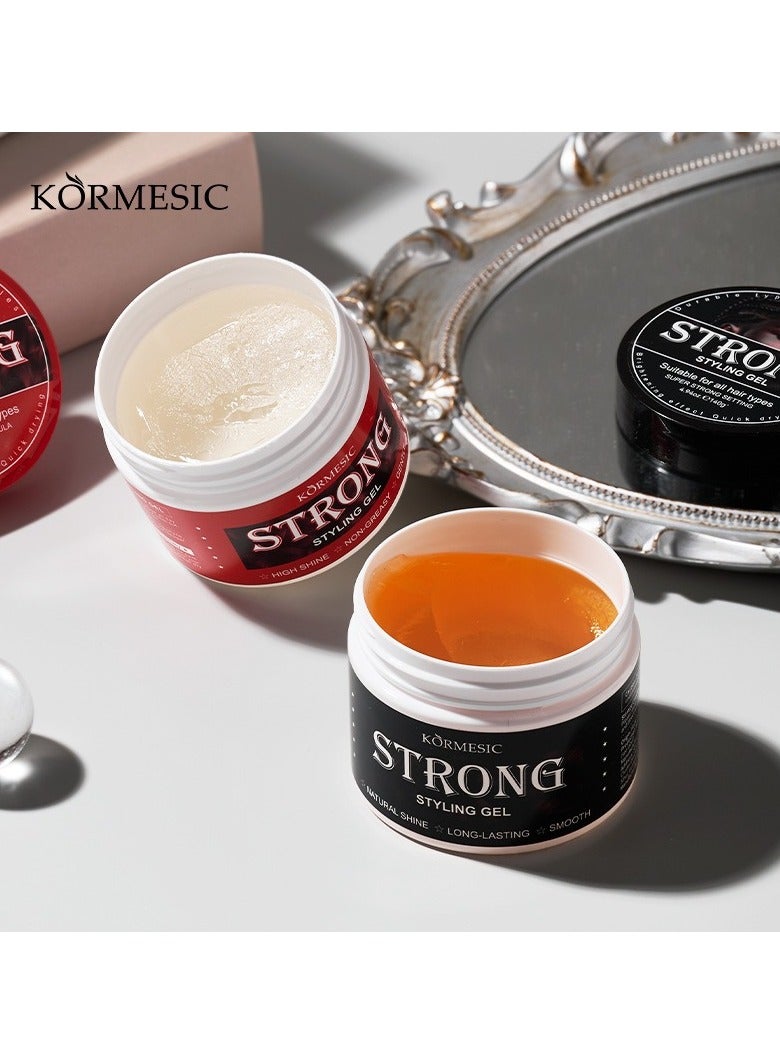 Kormesic Strong Hold Styling Gel for Women 140g - Firm & Long-Lasting - Image 4