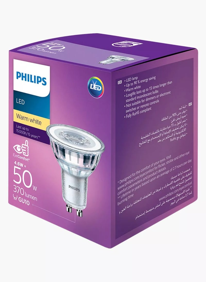 Philips LED Bulb Spot Light , Warm White, GU10 Eye Comfort, 4.6w, 370Lumen, Last Up To 15000H - Image 2