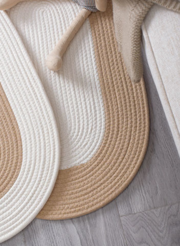 Hand Woven Jute Tassel Living Room Carpet With Anti Slip Bottom (Size 70×40CM) - Image 3