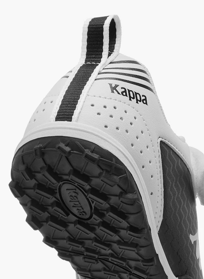 Kappa Boys' Logo Print Football Shoes with Hook and Loop Closure