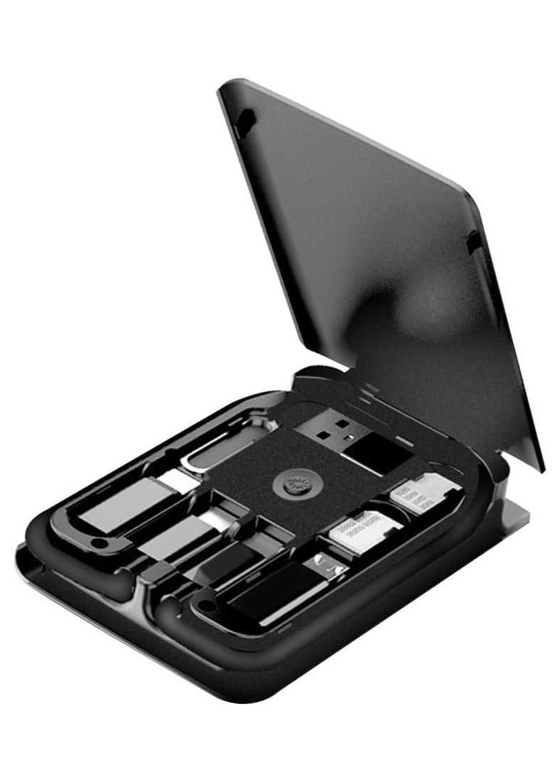 Card Data Cable, Multi-Type Charging Cable Convertor, Multi-Function Wireless Charger Adapter, Built-in Card Reader, Can Use as Phone Holder, Flash Light (Wireless Charger)  - Image 1