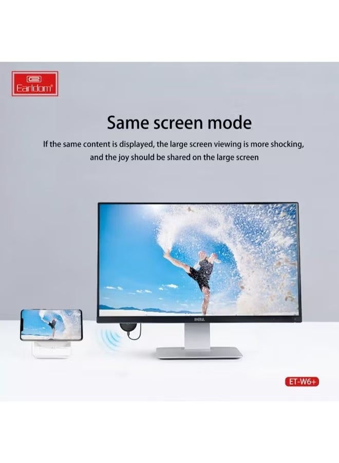 أيرلدوم جهاز عرض لاسلكي مزود بخاصية WiFi TV Stick للمنزل، معدل فائق 1080P TV Stick Media Video Streaming HD لـ HDTV WIFI Dongle - Image 5