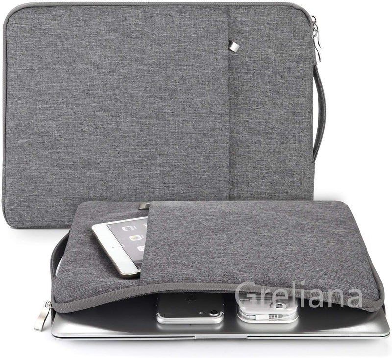 Laptop Sleeve Bag Compatible with Macbook Neo 13/13.6/14 inch MacBook Air Mac Pro M1 To M5 Surface Lenovo Dell HP Computer Bag Accessories Polyester Case with Pocket,13/14 inch Black (NAVY BLUE) - Image 3