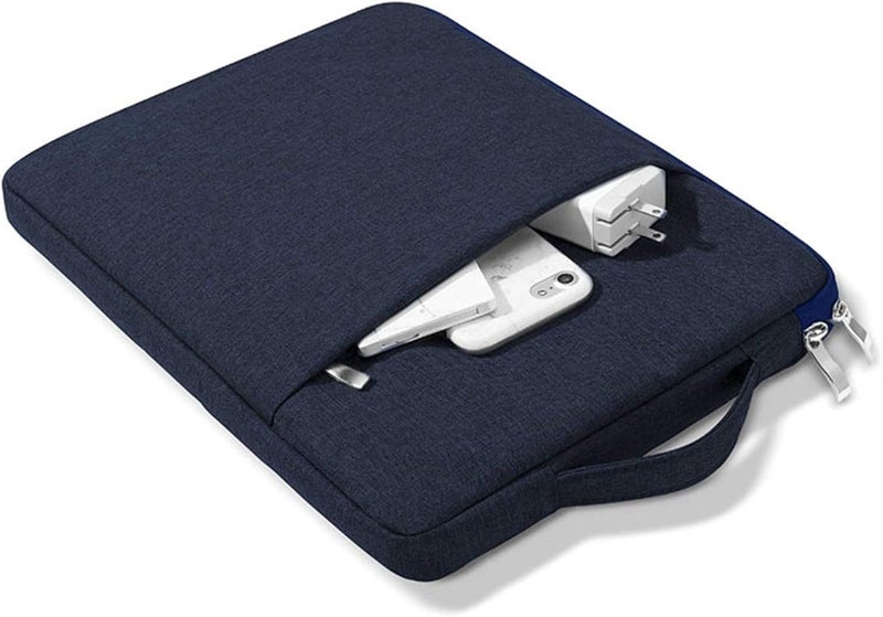 Laptop Sleeve Bag Compatible with Macbook Neo 13/13.6/14 inch MacBook Air Mac Pro M1 To M5 Surface Lenovo Dell HP Computer Bag Accessories Polyester Case with Pocket,13/14 inch Black (NAVY BLUE) - Image 1