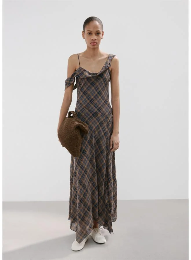 مانجو Check asymmetrical dress