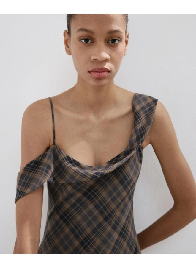 MANGO  Check asymmetrical dress for Women | Best Price UAE