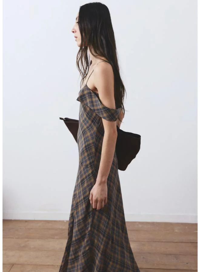 MANGO  Check asymmetrical dress for Women | Best Price UAE