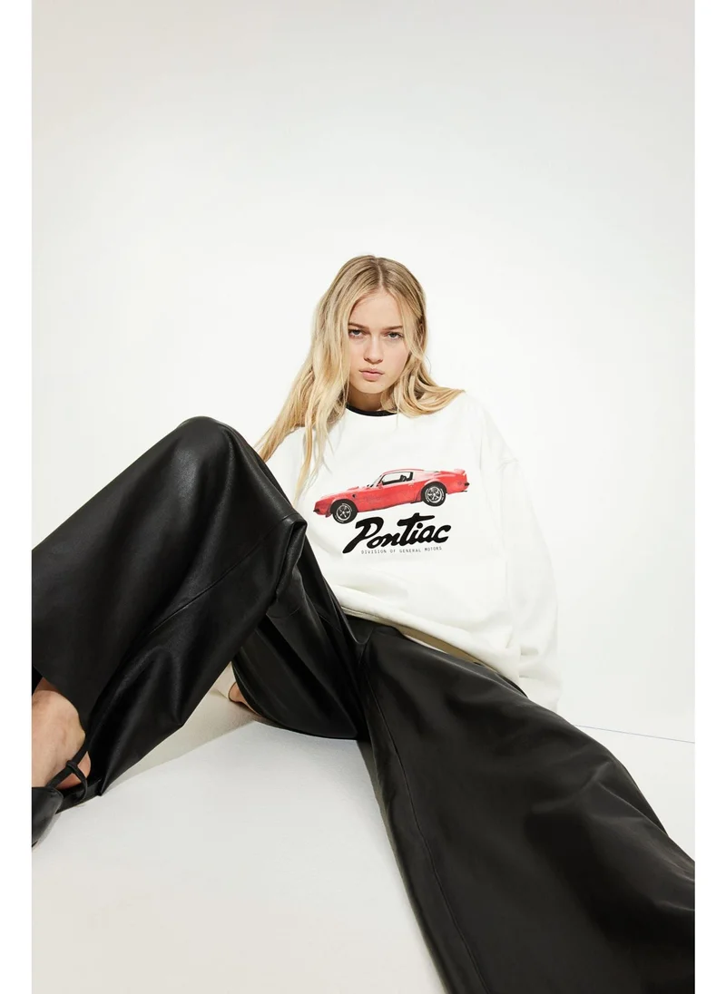 اتش اند ام Oversized printed sweatshirt