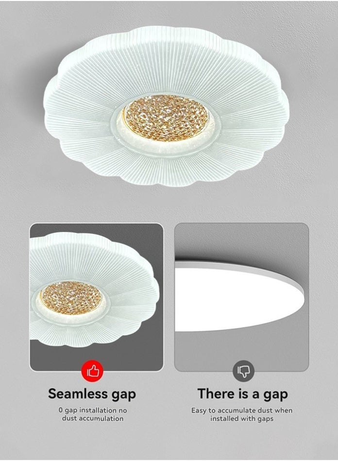 MODI Modern LED Ceiling Light 80W, 3 Color Changing Flush Mount Fixture, 6000LM Super Bright, Round PVC Ceiling Lamp for Bedroom, Living Room, Kitchen, Office Lighting - Image 2