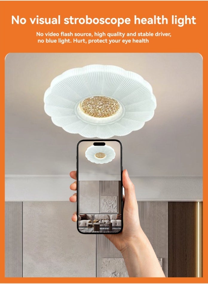 مودي مصباح سقف LED حديث بقوة 80 وات، تركيب مدمج بثلاثة ألوان متغيرة، 6000 لومن، مصباح سقف دائري من البولي فينيل كلوريد لغرفة النوم، غرفة المعيشة، المطبخ، إضاءة المكتب - Image 2