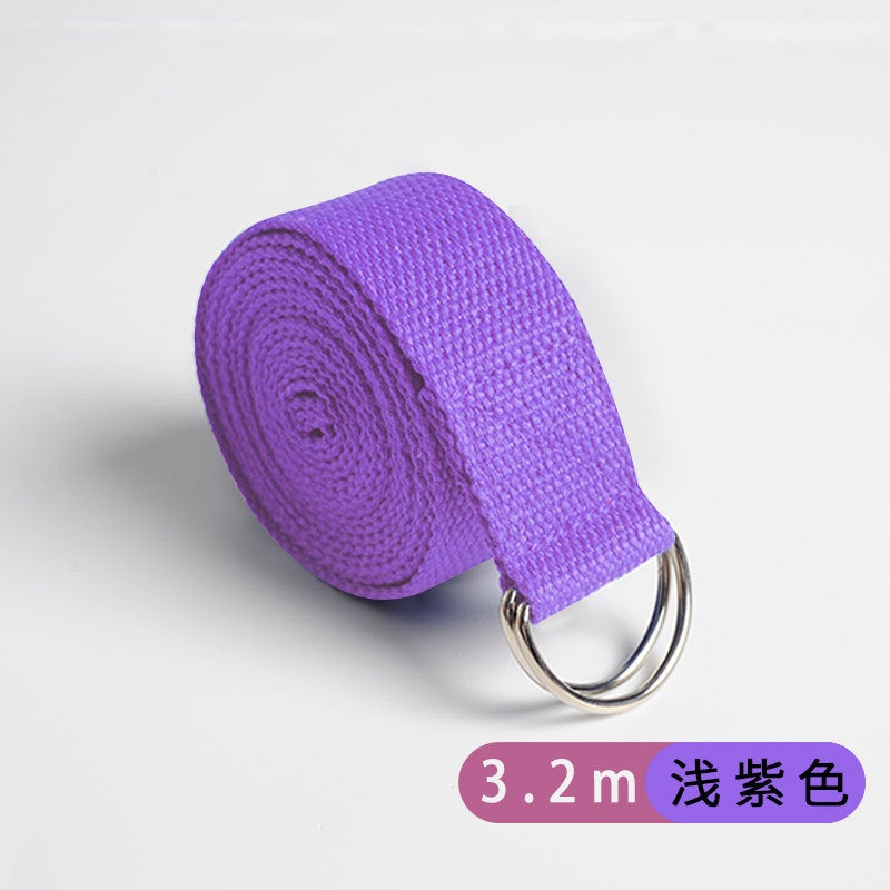 Generic Yoga training belt stretch belt multifunctional yoga rope belt 3.2 meters long yoga stretch auxiliary non-elastic Light purple