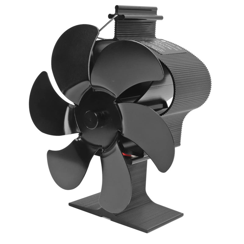 Walfont 6 Blade Heat Powered Fireplace Fan Non Electric Self Starting Stove Circulating Blower For Home Indoor Use - Image 2