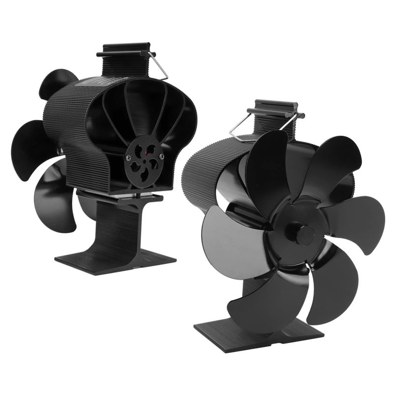 Walfont 6 Blade Heat Powered Fireplace Fan Non Electric Self Starting Stove Circulating Blower For Home Indoor Use - Image 5