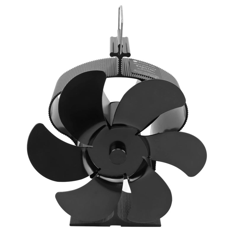Walfont 6 Blade Heat Powered Fireplace Fan Non Electric Self Starting Stove Circulating Blower For Home Indoor Use - Image 3