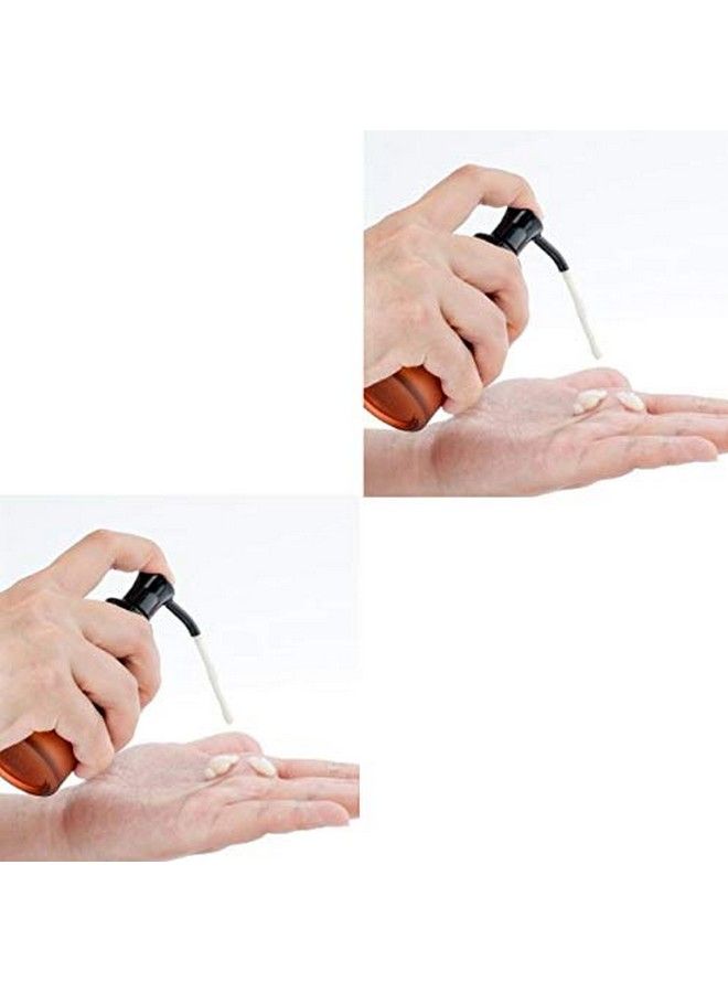 UPSTORE 2Pcs 100Ml/3.4Oz Empty Amber Frosted Glass Lotion Pump Bottle Jars With Black Pump Top Cosmetic Makeup Packing Storage Container Dispenser For Essential Oil Emulsion Essence Toiletries Toner Liquid - Image 3