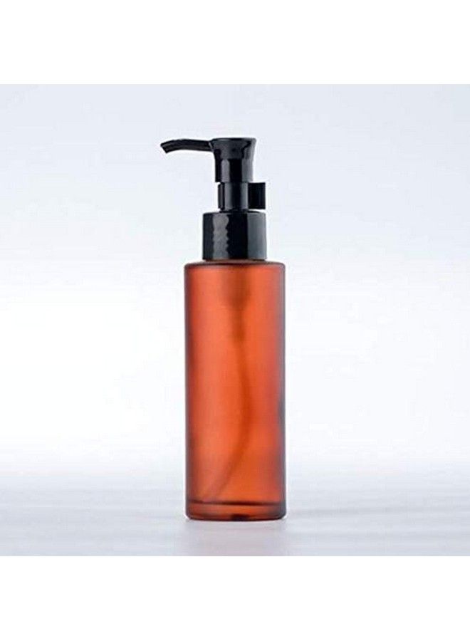 UPSTORE 2Pcs 100Ml/3.4Oz Empty Amber Frosted Glass Lotion Pump Bottle Jars With Black Pump Top Cosmetic Makeup Packing Storage Container Dispenser For Essential Oil Emulsion Essence Toiletries Toner Liquid - Image 5