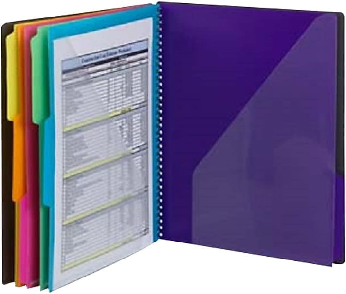 Smead 12 Pocket Poly Project Organizer, Letter Size, 1/3-Cut Tab, Gray With Bright Colors (89207) (Pack Of 1) - Image 2