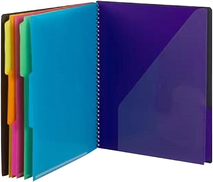 Smead 12 Pocket Poly Project Organizer, Letter Size, 1/3-Cut Tab, Gray With Bright Colors (89207) (Pack Of 1) - Image 1