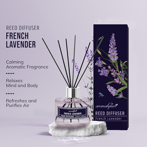Aromahpure Premium Reed Diffuser Set - 240 ML with 12 Fiber Reed Sticks | Lavender & Lemongrass Long Lasting Upto 60 Days | Room Freshener for Bedroom, Washroom, Office | Toxin Free, Aromatherapy - Image 2