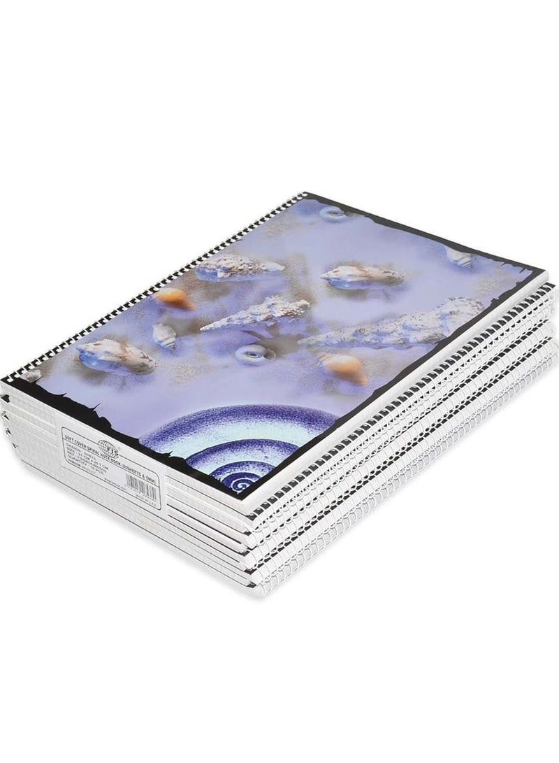 FIS 10-Piece FIS Spiral Notebook Soft Cover A4, 5mm Square, 80-Sheets - FSNB5A480SH5 - Image 1
