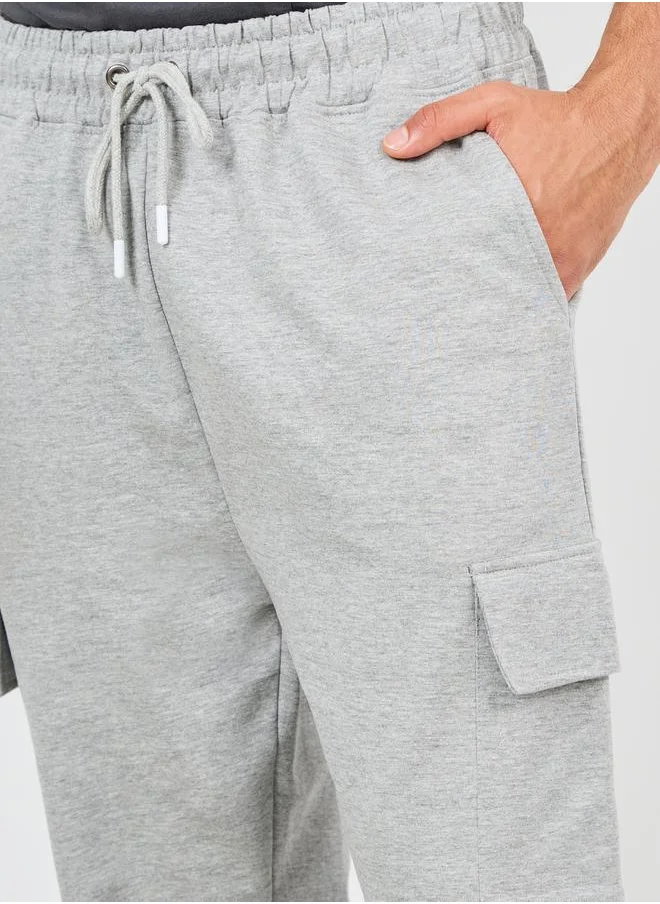 Styli Oversized Melange Cargo Cuff Jogger