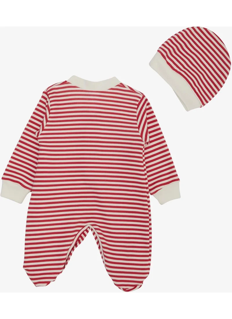 Breeze Baby Girl Booties Jumpsuit Striped 0-6 Months, Fuchsia