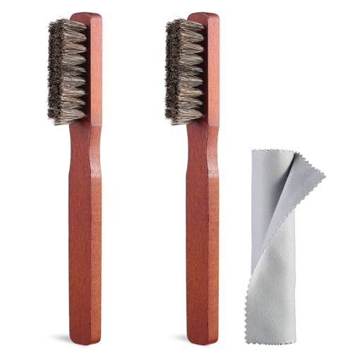 Srefaka Shoe Brush Shoe Polish Brush Horse Hair Brush for Leather Horsehair Shoe Brush Professional Shoe Polish Applicator - Image 1