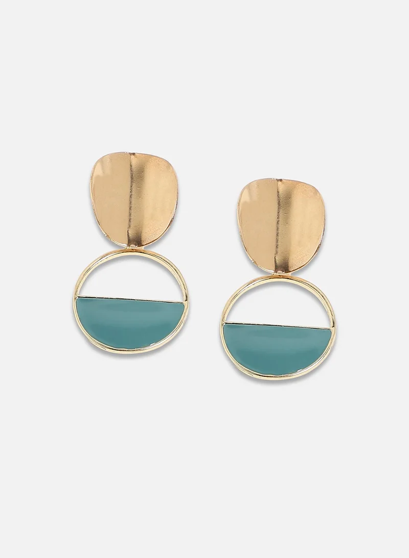 SOHI Aqua Aura Artificial Drop Earring Jewellery