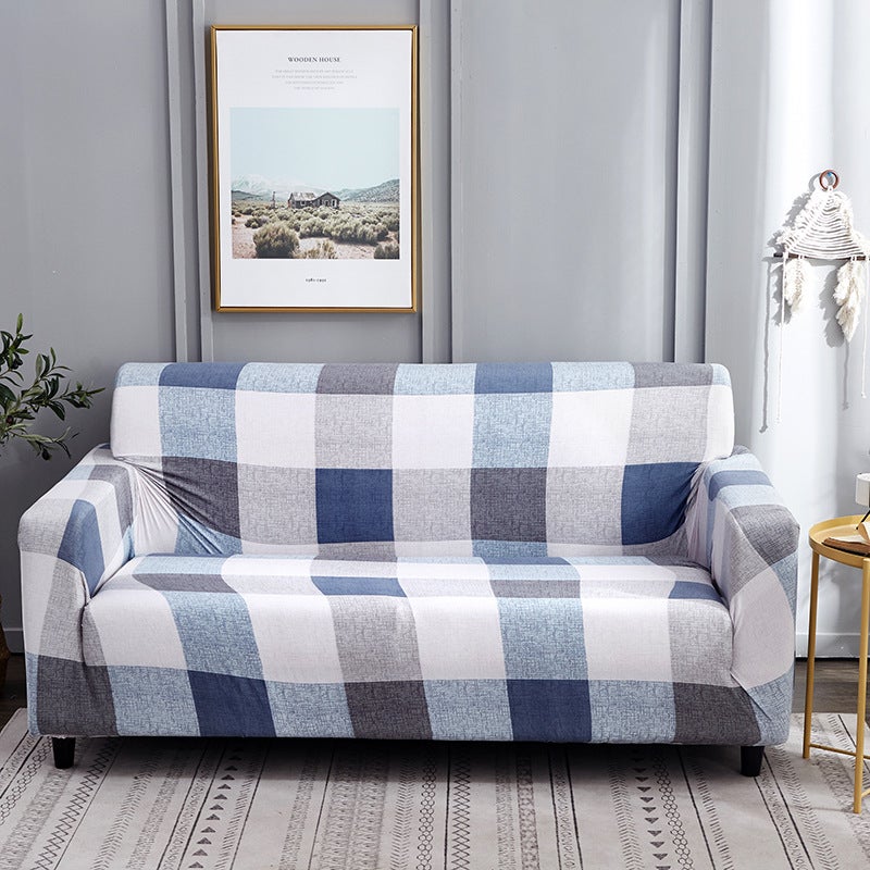 Feiwei four seasons elastic fabric sofa cover all-inclusive universal cover full cover non-slip sofa cushion sofa towel sofa cover geometry 190-230 three-seater specification - Image 3