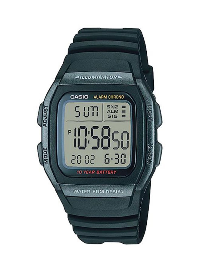 CASIO Men Youth Series Water Resistant Resin Digital Watch W-96H-1B - 44 mm - Black - Image 1