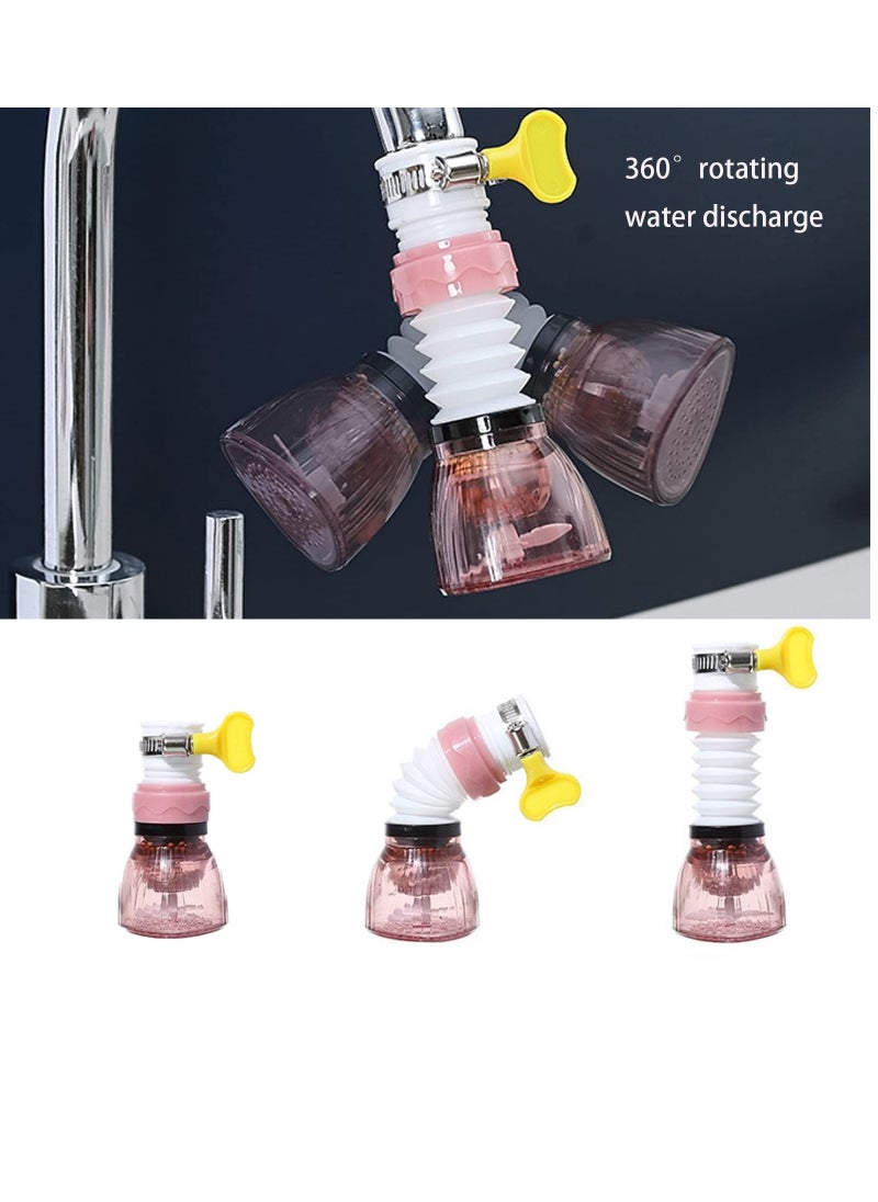 SYOSI - 3Pcs Retractable Tap Head Water Faucet Extender Splash-proof Kitchen Tap Filter 360-degree Adjustable Filtration - Image 1