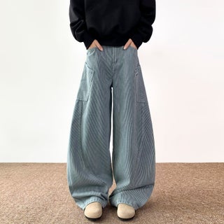 American Vintage Machete Jeans Womens Autumn and Winter New High Street Design Sense Loose Casual Slimming Wide Leg Pants Blue - pzsku/Z7A8ED6F2C6FD7A227CB2Z/45/1746223568/ed48b9c4-89fc-47be-90c1-e456581e87eb