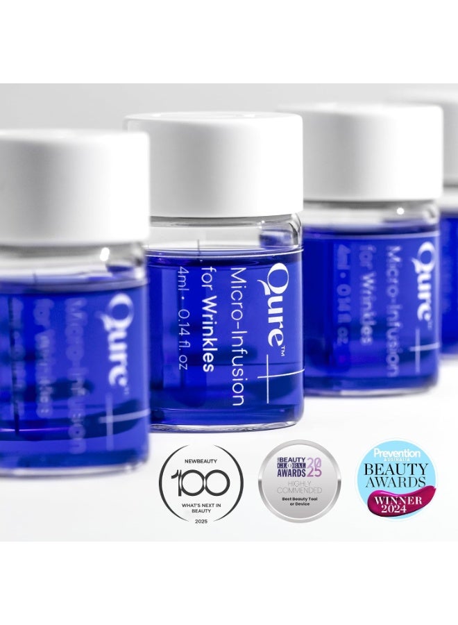 Qure Skincare Micro-Infusion System | At-Home Microneedling Facial | 24K Gold 0.5mm Needles | Hydrating & Anti-Aging Serums | Pore-Minimizing, Collagen-Boosting & Skin Rejuvenating | 3-Month Supply - Image 1