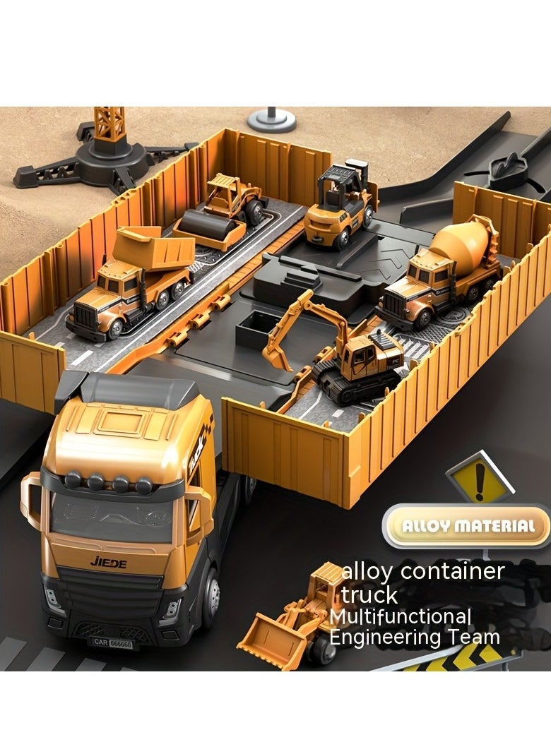XiuWoo Construction Site Truck Toy Kids, Cranes, Excavator trucks, Cement mixers, Dump trucks, Forklifts, Enhances Creativity Perfect for Group Play Skill Development ideal gift  - Image 5
