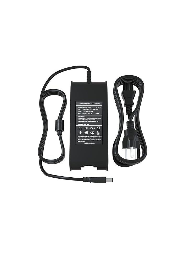 Generic - 90W Laptop Charger for Dell Latitude & Inspiron Series – Compatible Power Adapter with Supply Cord – PA-10 Type - Image 1
