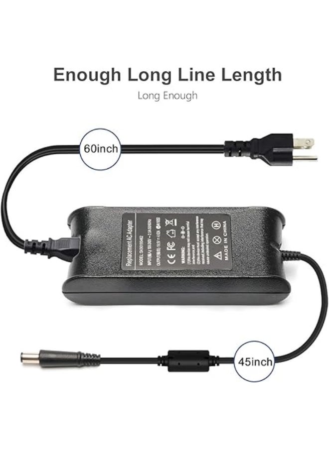 Generic - 90W Laptop Charger for Dell Latitude & Inspiron Series – Compatible Power Adapter with Supply Cord – PA-10 Type - Image 1