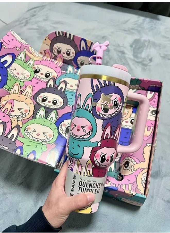 Stanley - Stanley × Labubu Limited Edition Collab Tumbler – 40oz Insulated Travel Cup, Cute Collectible Design - Image 1