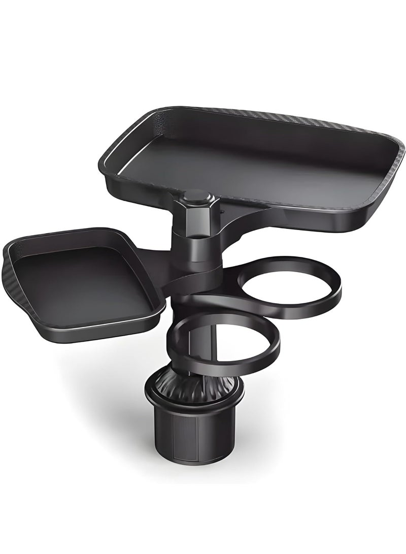 ten.tech 5 in 1 Car Cup Holder with Food Tray and Phone Holder, Multifunctional Car and Trip, Durable Rotating Design - Image 1