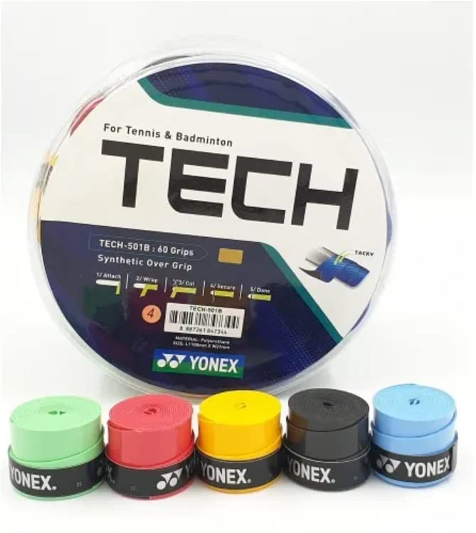 Yonex قبضة كرة الريشة يونيكس 501B (عبوة من 5، متعددة الألوان) - Image 3