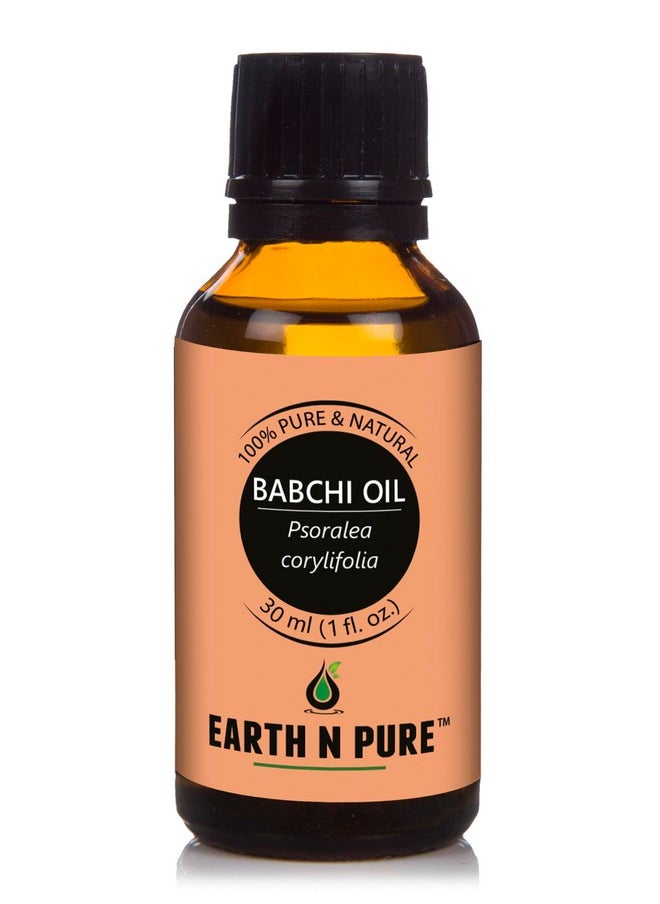 إيرث آند بيور زيت بابتشي من Earth N Pure (زيت باكوتشي) معصور على البارد، طبيعي وذو درجة علاجية، 30 مل  - Image 1